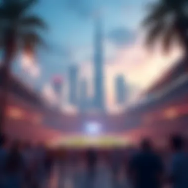 A Thriving Sporting Event in Dubai Spectacular view of a bustling sports event in Dubai