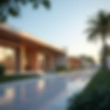 Architectural Design of Discovery Gardens Tasjeel The exterior of the Tasjeel center highlighting its architectural design.