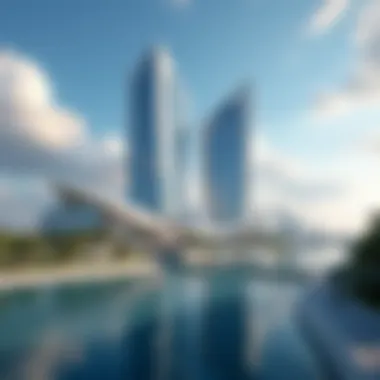 Modern Architectural Marvels of Manazel Meydan Stunning skyline of Manazel Meydan showcasing modern architecture