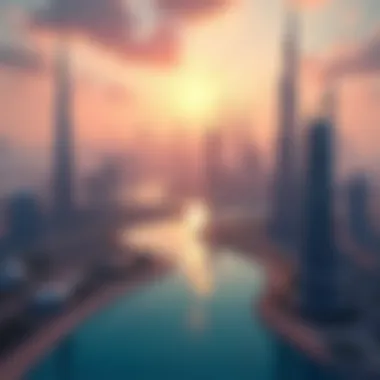 Dubai's Landscape of Innovation A skyline view of Dubai representing growth and innovation