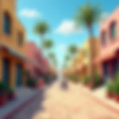 Community Vibes in Al Wasl Village A vibrant street scene in Al Wasl Village highlighting community life.