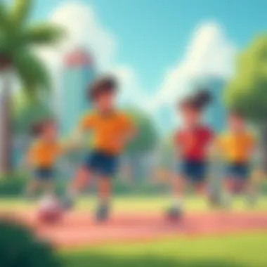 Extracurricular Activities Promoting Physical Health Students participating in an outdoor sports activity