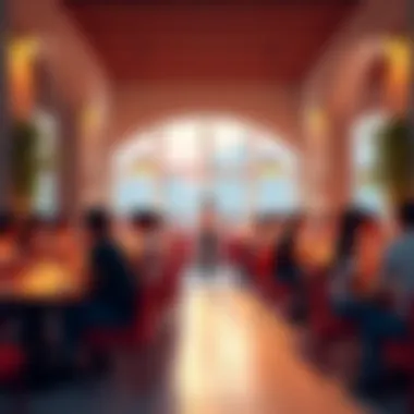 A Vibrant Atmosphere Where Dining Becomes an Experience Vibrant atmosphere filled with patrons enjoying their dining experience