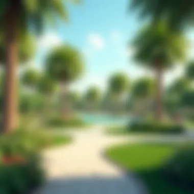 Community Park in Jaddaf Views Vibrant community park in Jaddaf Views with lush greenery