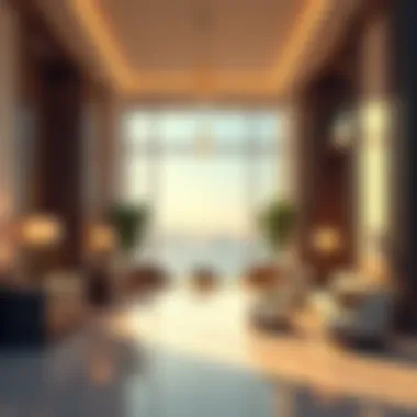 Experience Elegance in JLT's Hotels Luxurious hotel lobby in Jumeirah Lake Towers