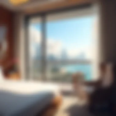 Modern Accommodations with Scenic Views Modern hotel room with stunning views