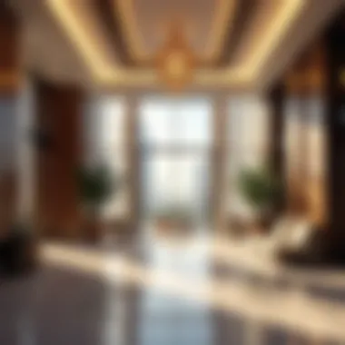 Sophisticated Hotel Lobby in JLT Elegant hotel lobby showcasing contemporary design and luxurious amenities.