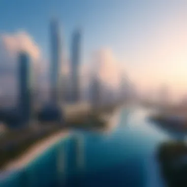 Breathtaking Skyline of Jumeirah Lake Towers Stunning skyline view of Jumeirah Lake Towers with its iconic towers and scenic lakes.