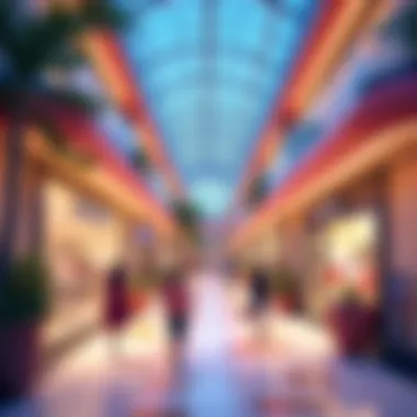 Vibrant Shopping Experience at JVC Mall Vibrant interior of JVC Mall with various shops and vibrant decor