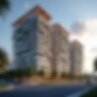 Architectural Marvel of M Residence Stunning view of M Residence facade showcasing modern architecture