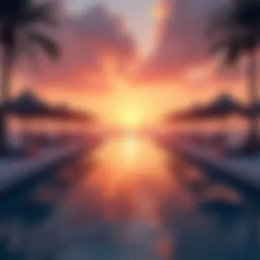 Sunset Over Marina JBR Beach Stunning view of Marina JBR Beach at sunset