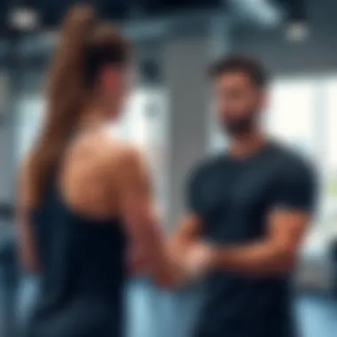Personalized Training at MetroFitt Personal trainer assisting a member with workout routine