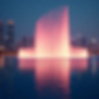 Vibrant atmosphere of the Dubai Fountain show