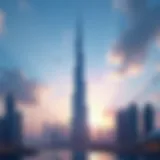 Iconic Burj Khalifa soaring against the skyline