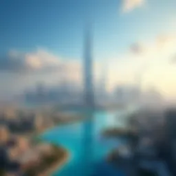 Stunning view of the Dubai World Trade Centre skyline