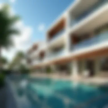 Modern Architectural Mastery at Riviera Residences Stunning view of Riviera Residences showcasing modern architecture