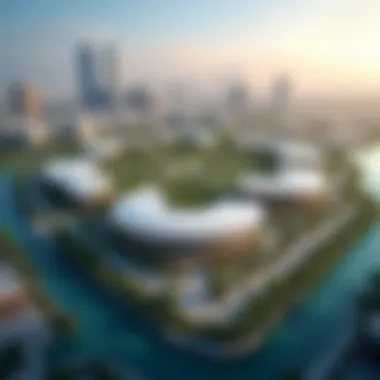 Aerial Perspective of Dubai Science Park Aerial view of Dubai Science Park showcasing its layout and surroundings