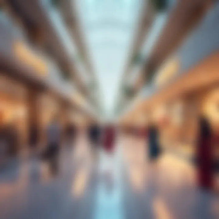 Interior of the Mall filled with diverse retail options