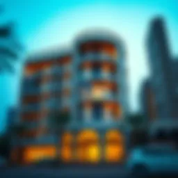 Stunning architectural facade of the Samari Residence showcasing modern design elements