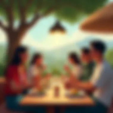 Vibrant Dining Experience at Green Hills Patrons enjoying their meals in a vibrant atmosphere