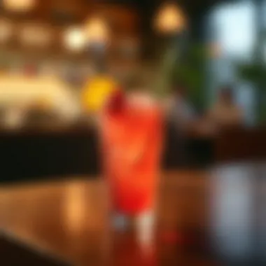 Artistic Signature Drink at Green Hills Artistic presentation of a signature drink served at the restaurant