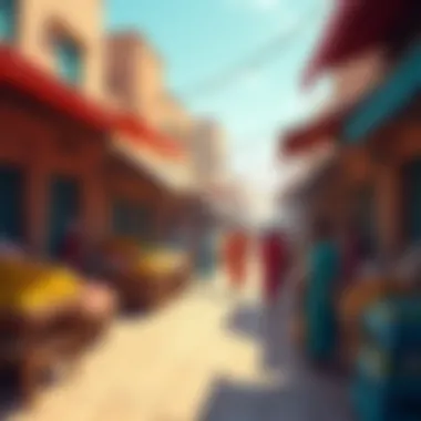 The Heartbeat of Jabalali: Community and Culture A vibrant market scene reflecting Jabalali's community life