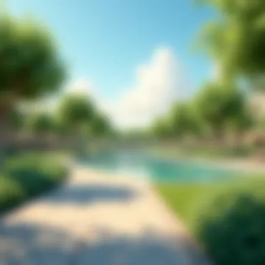 Serene Park for Leisure Activities in Meadows Dubai A serene park in Meadows Dubai where residents enjoy leisure activities