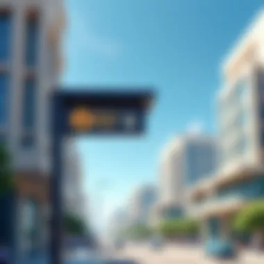 Modern Bus Stop Sign for Silicon Oasis Modern bus stop sign indicating Silicon Oasis destination