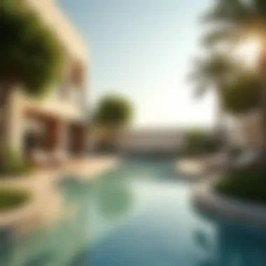Serenity in Dubai's Outdoor Spaces A serene outdoor setting in Dubai that embodies the essence of light and community living.